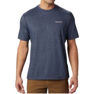 Columbia Thistleton Park, Omni-Wick  men's L grey/blue short sleeved shirt. EUC,